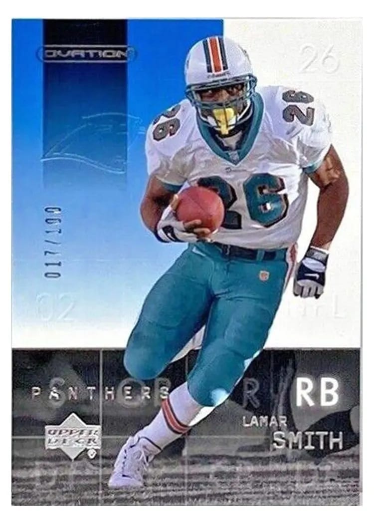 2002 Upper Deck Ovation Lamar Smith Silver #13 card