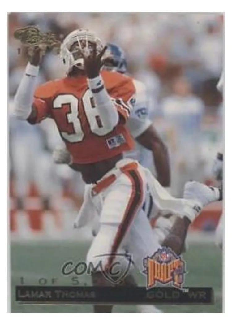 1993 Classic Lamar Thomas Gold #52 card