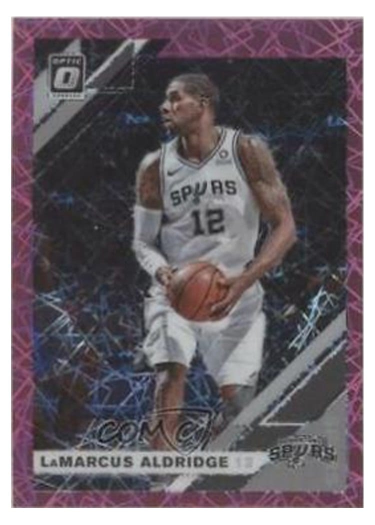 2019-20 Donruss Optic Base Set LaMarcus Aldridge Pink Velocity #147 card
