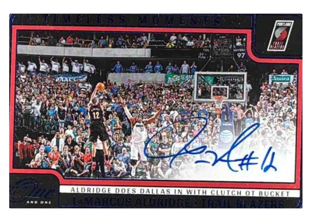 2024-25 Panini One and One Timeless Moments Autographs Set LaMarcus Aldridge #27 card