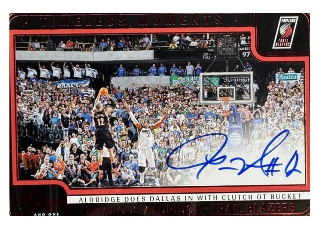 2024-25 Panini One and One Timeless Moments Autographs Set LaMarcus Aldridge #27 card