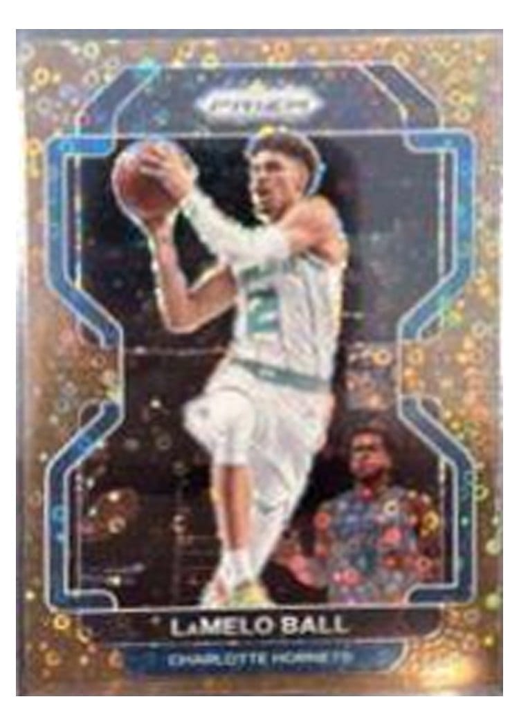2021-22 Panini Prizm Base Set LaMelo Ball Fast Break Bronze Prizm #185 card