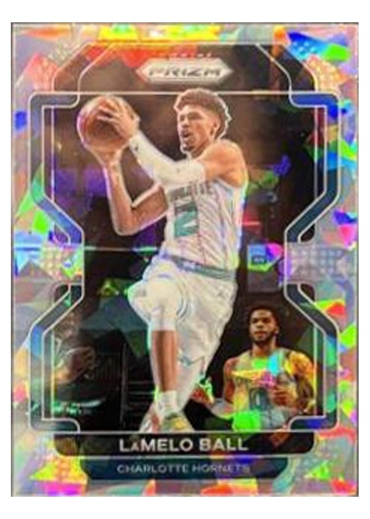 2021-22 Panini Prizm Base Set LaMelo Ball Ice Prizm #185 card