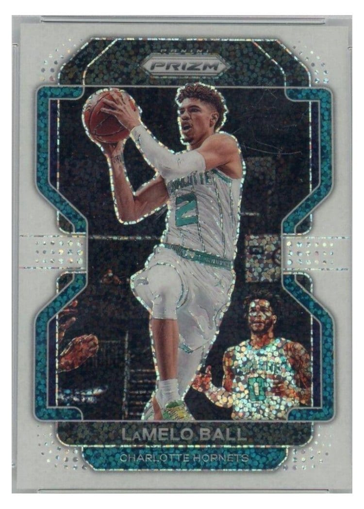 2021-22 Panini Prizm Base Set LaMelo Ball White Sparkle Prizm #185 card