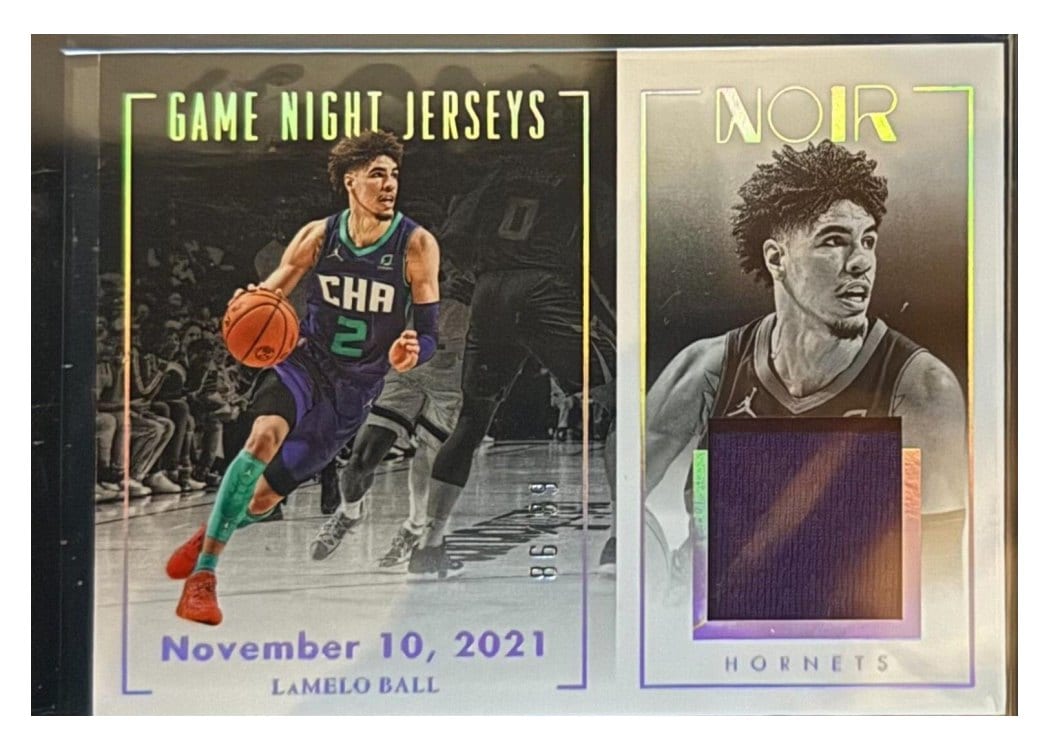2022-23 Panini Noir Game Night Jerseys LaMelo Ball #GN-LMB card