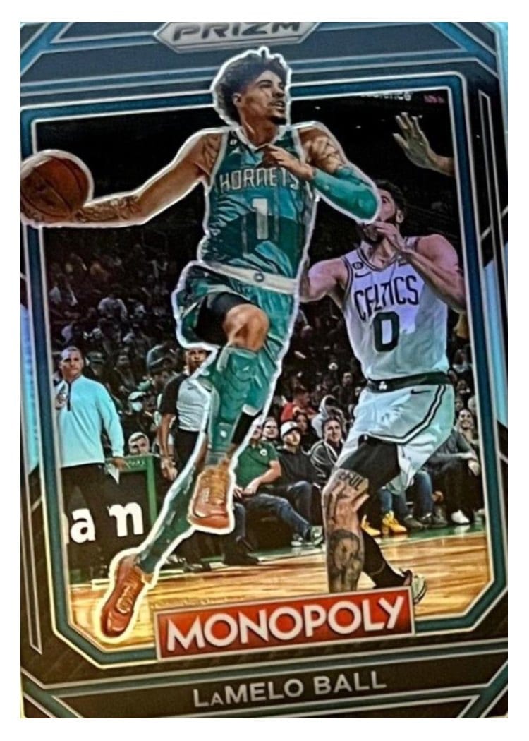 2022-23 Panini Prizm Base Set LaMelo Ball Blue Prizm #150 card