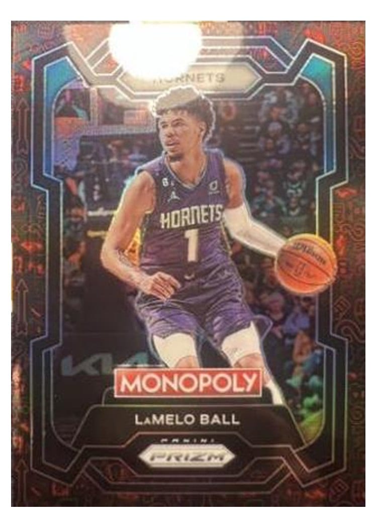 2023-24 Panini Prizm Monopoly Base Set LaMelo Ball Red Pattern #13 card