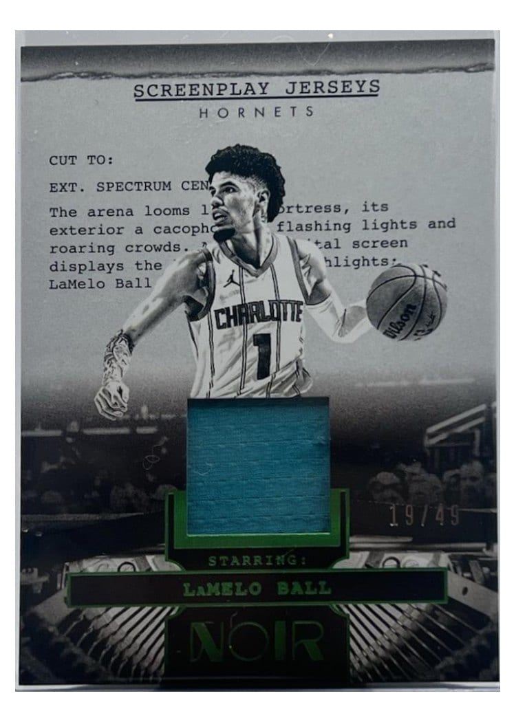 2024-25 Panini Noir Screenplay Jerseys Set LaMelo Ball #9 card