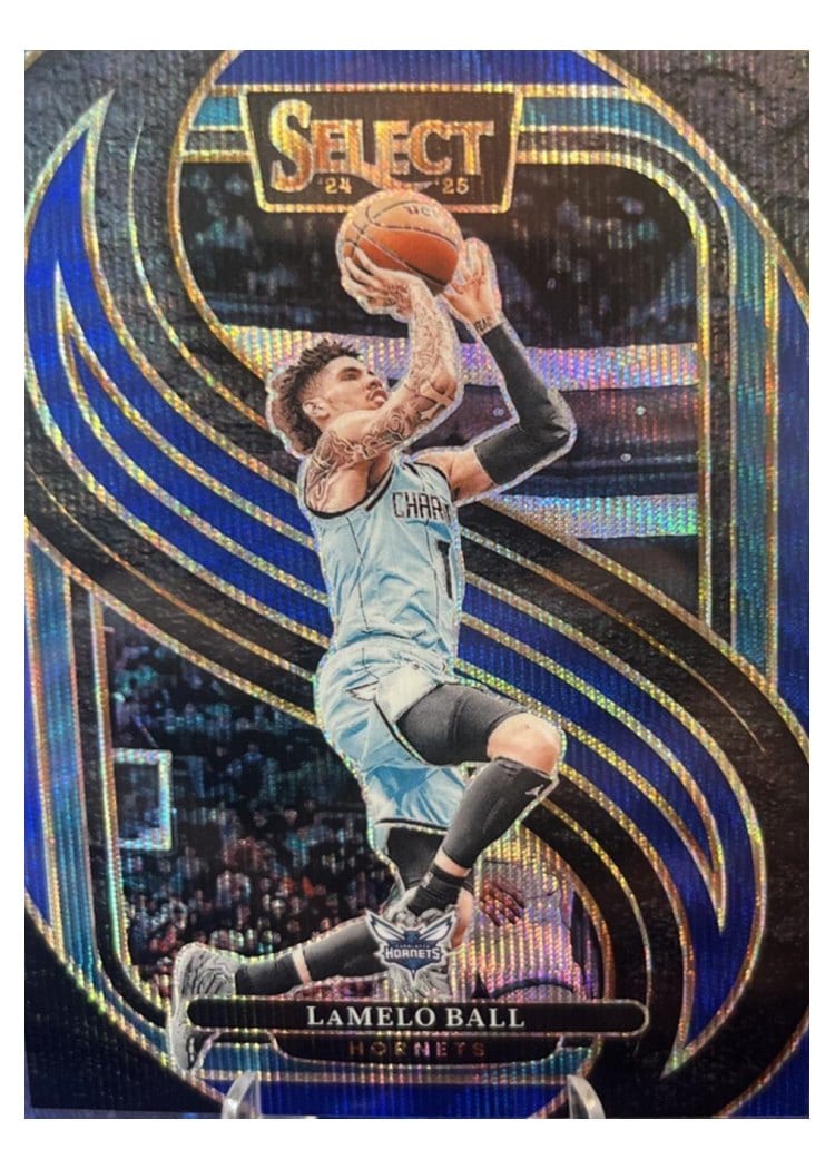 2024-25 Panini Select Base Set LaMelo Ball Blue Wave Prizm #147 card