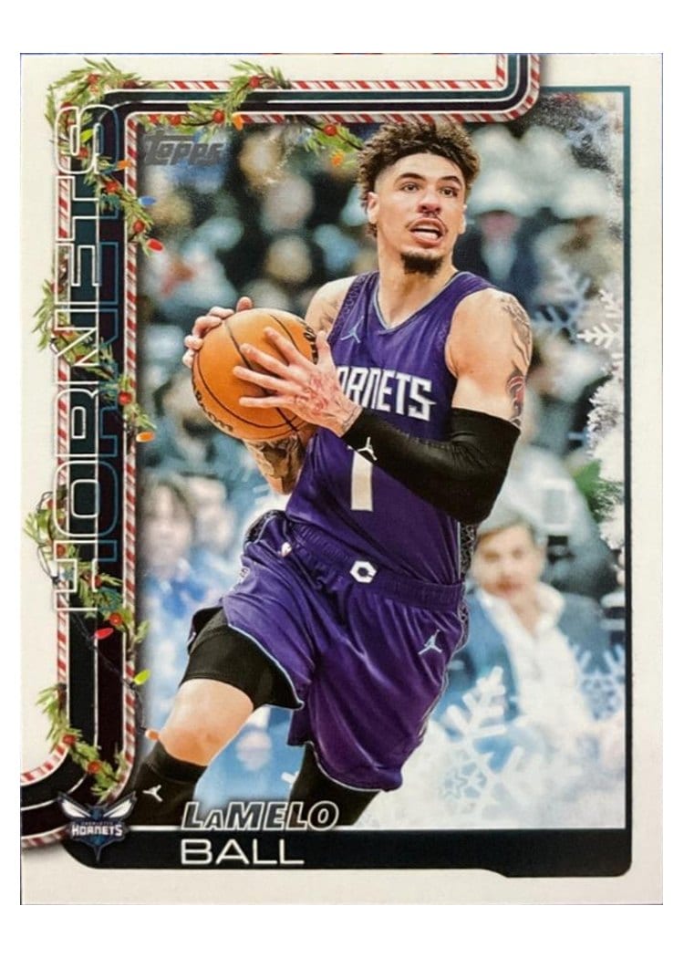 2025-26 Topps Holiday SSP Back Variations LaMelo Ball #SSB-LB card