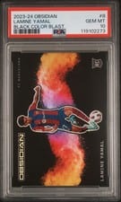 2023 Panini Obsidian Black Color Blast Lamine Yamal #8 card