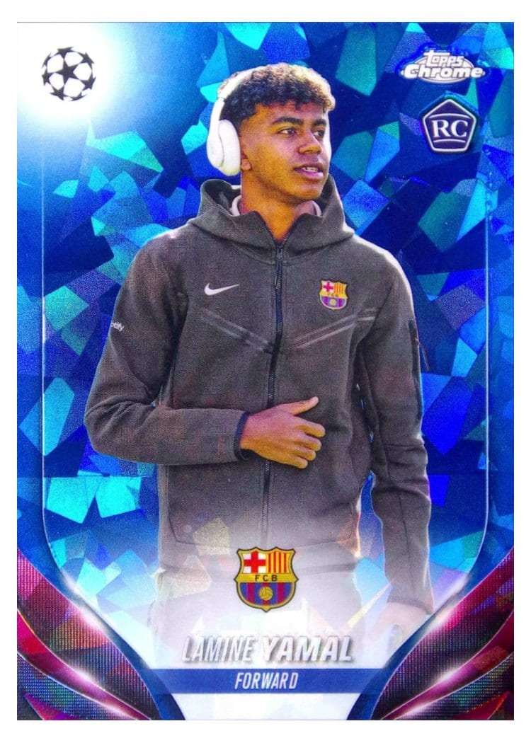 2023 Topps Chrome Sapphire UEFA Club Image Variation Lamine Yamal #CVS-4 card