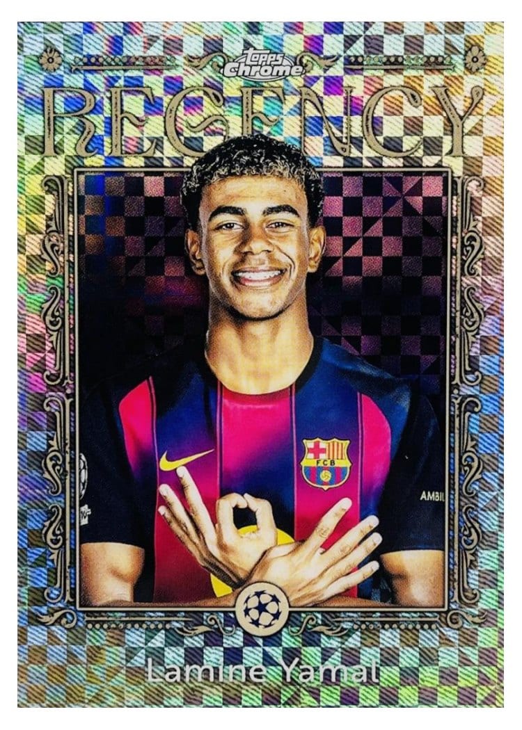 2025-26 Topps UEFA Club Competitions Regency Chrome Lamine Yamal #RC-9 card