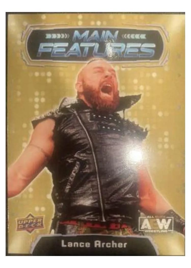 2022 Upper Deck AEW Main Features Lance Archer Gold #MF-23 card