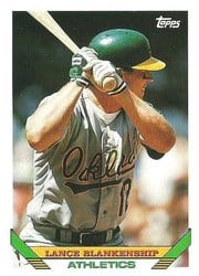 1993 Topps Base Set Lance Blankenship #548 card