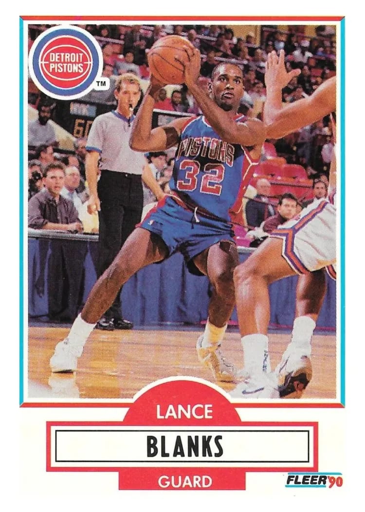 1990 Fleer Update Lance Blanks #U-29 card