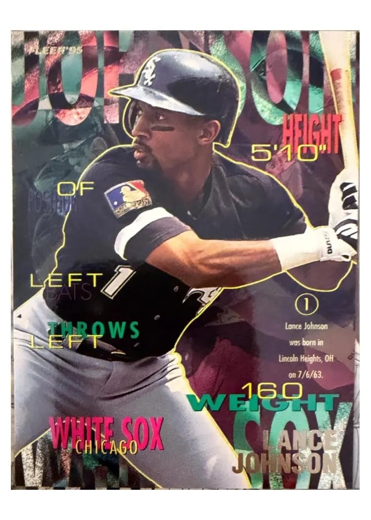1995 Fleer Lance Johnson #121 card