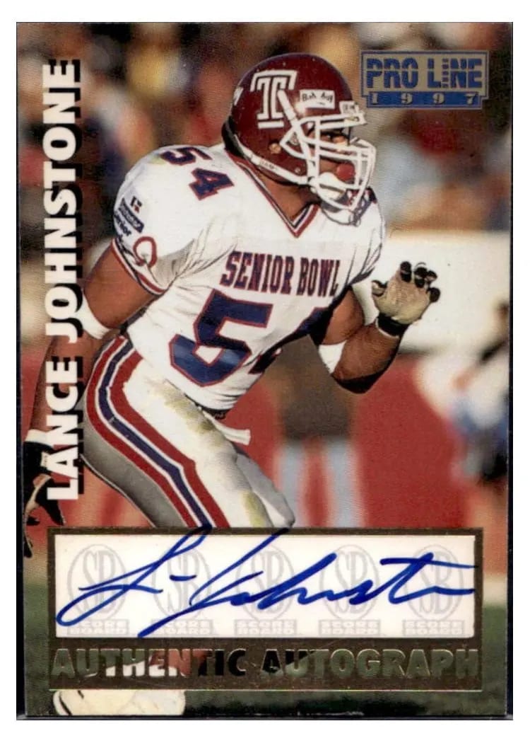 1997 Pro Line Autograph Lance Johnstone card