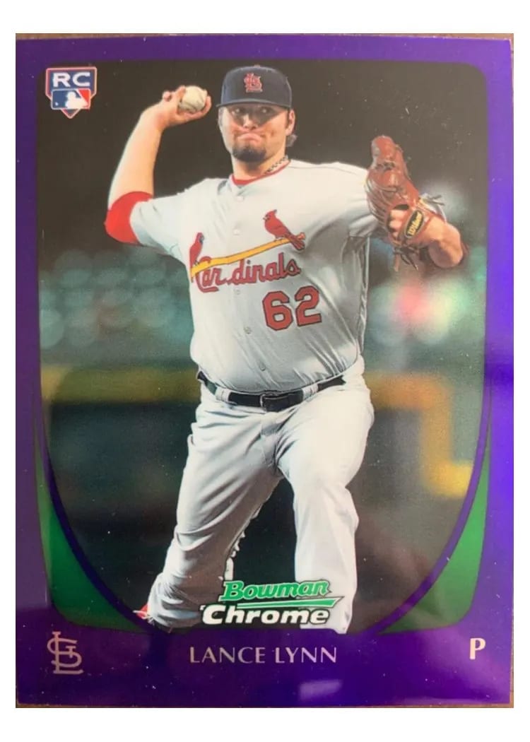 2011 Bowman Chrome Draft Lance Lynn #65 card