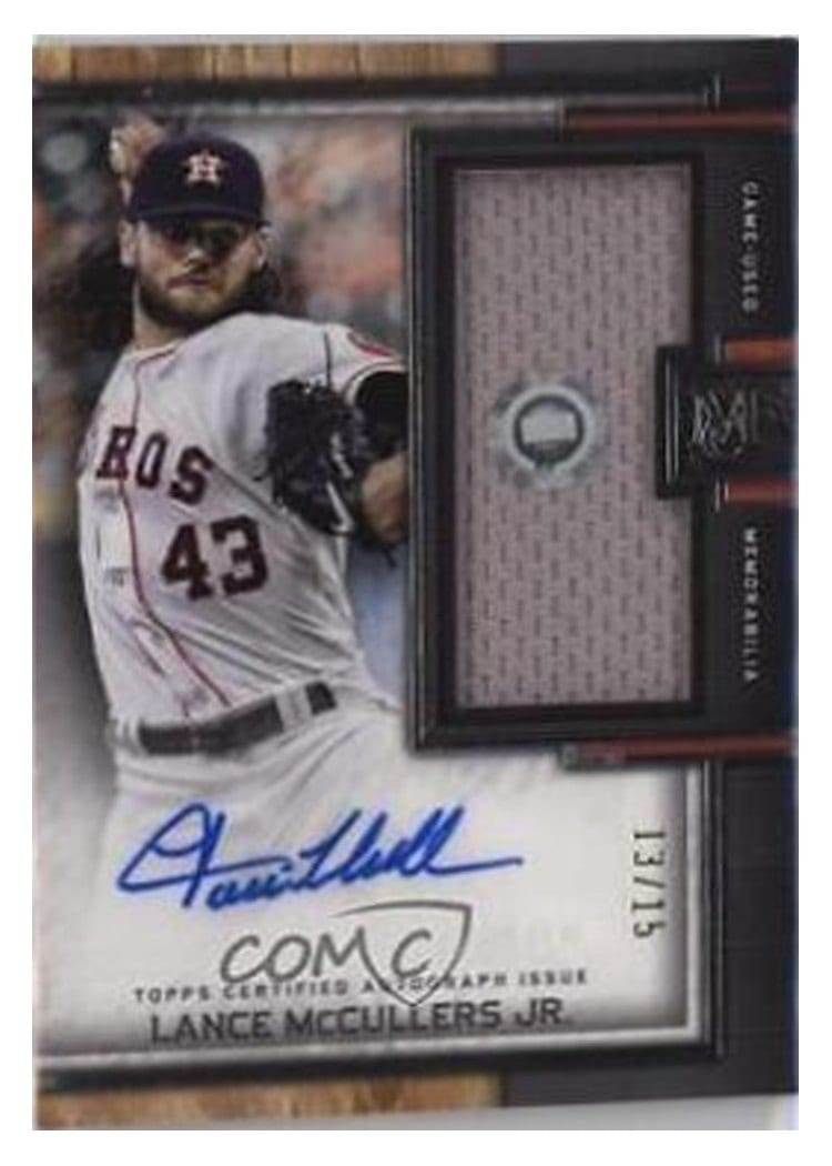 2023 Topps Museum Collection MLB Authenticated Autographed Relics Lance McCullers Jr. #ARA-LMJ card