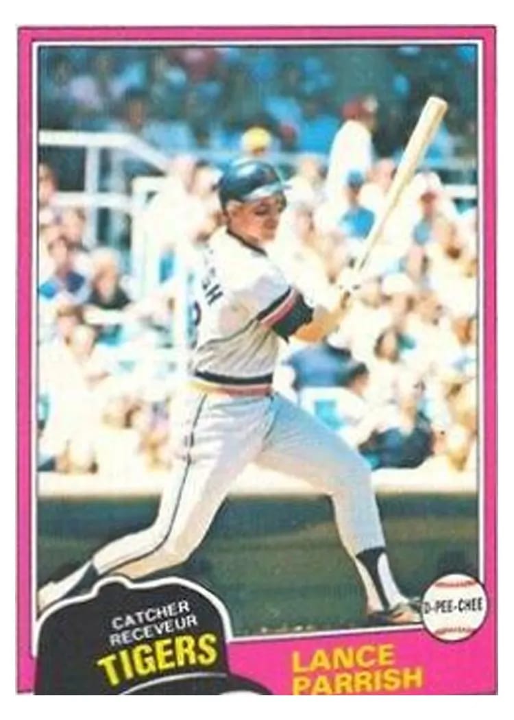 1981 O Pee Chee Lance Parrish #8 card