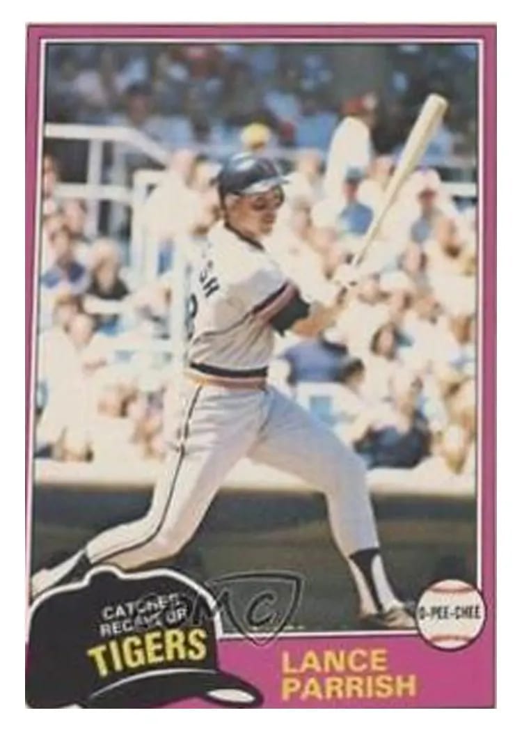1981 O Pee Chee Lance Parrish #8 card