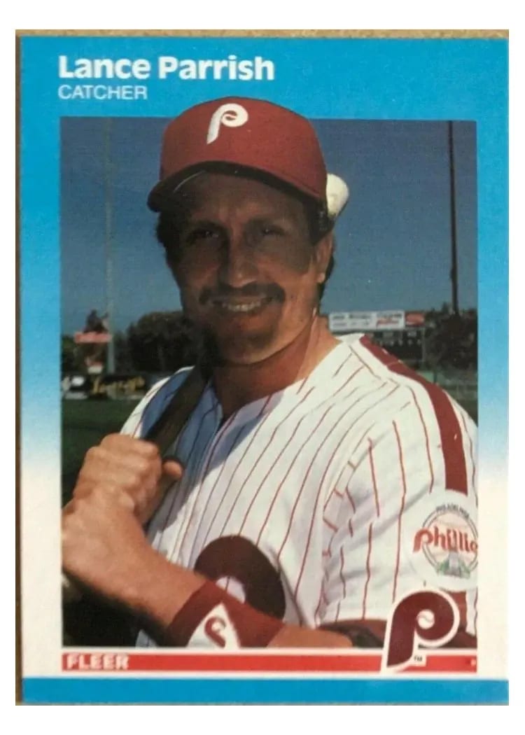 1987 Fleer Update Glossy Lance Parrish #U-96 card