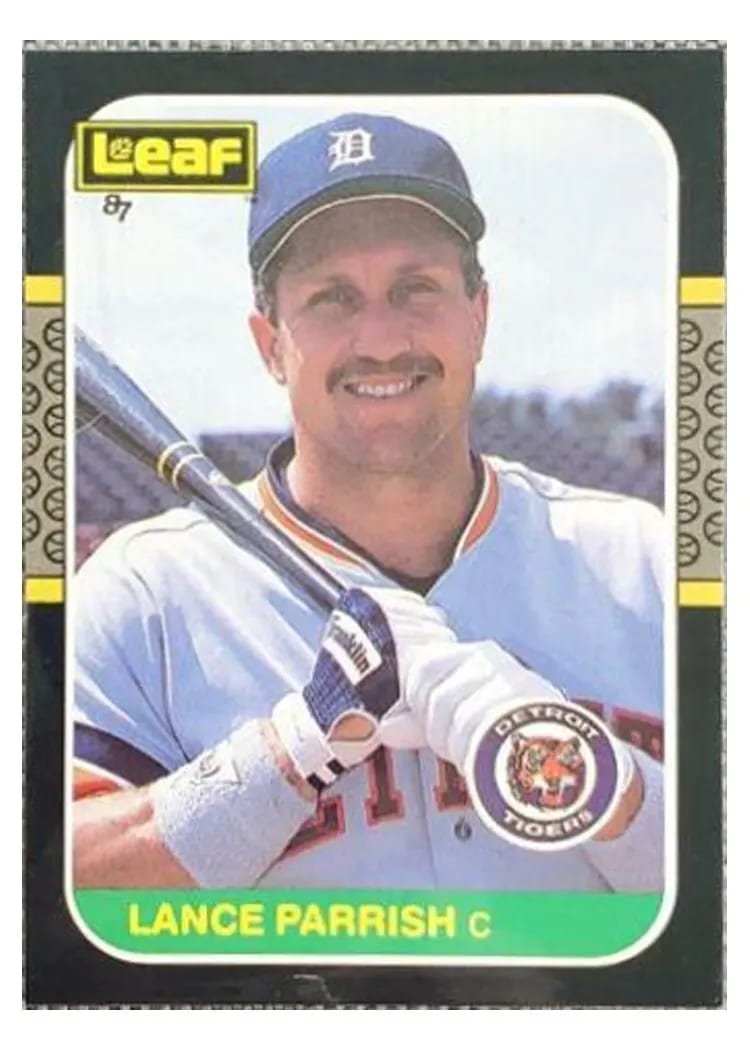 1987 Leaf Lance Parrish #107 card