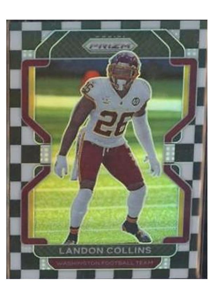 2021 Panini Prizm Base Set Landon Collins Black and White Checker Prizm #215 card