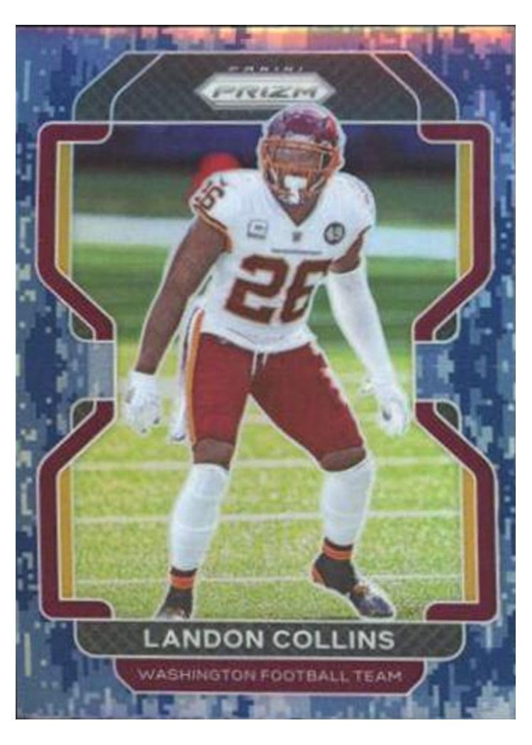 2021 Panini Prizm Base Set Landon Collins Blue Prizm #215 card