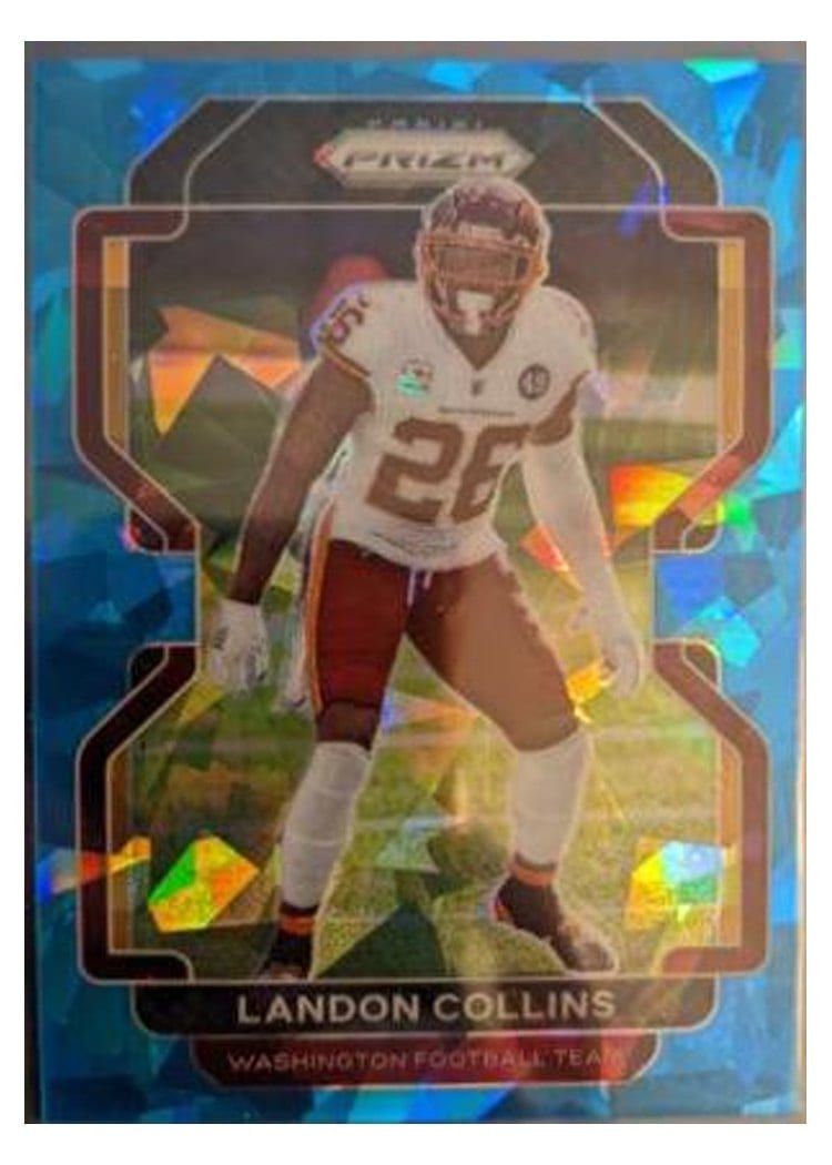 2021 Panini Prizm Base Set Landon Collins Blue Ice Prizm #215 card