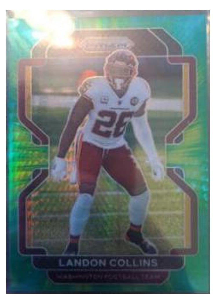 2021 Panini Prizm Base Set Landon Collins Hyper Prizm #215 card