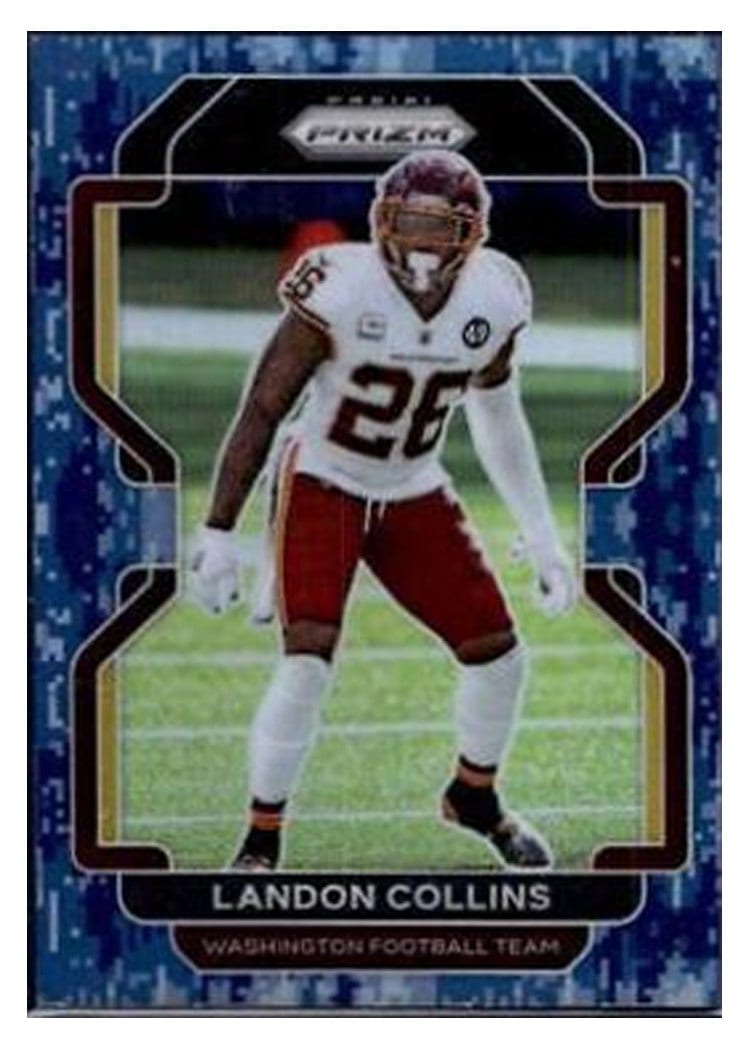 2021 Panini Prizm Base Set Landon Collins Navy Camo Prizm #215 card