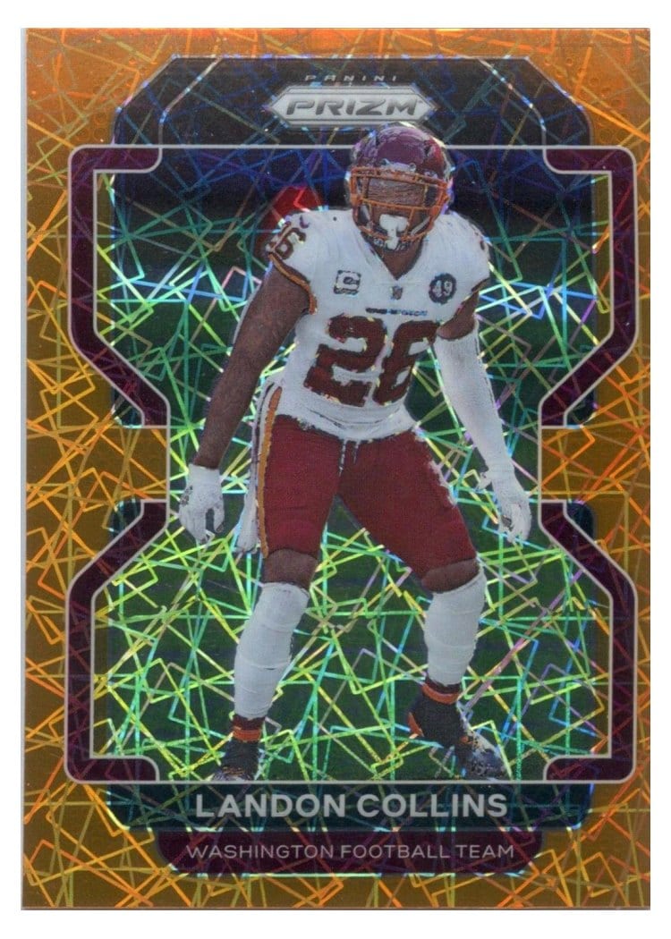 2021 Panini Prizm Base Set Landon Collins Orange Prizm #215 card
