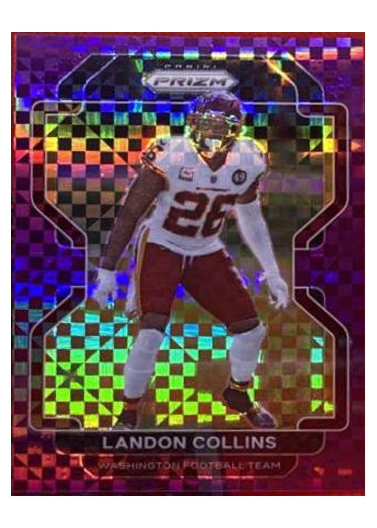 2021 Panini Prizm Base Set Landon Collins Purple Prizm #215 card
