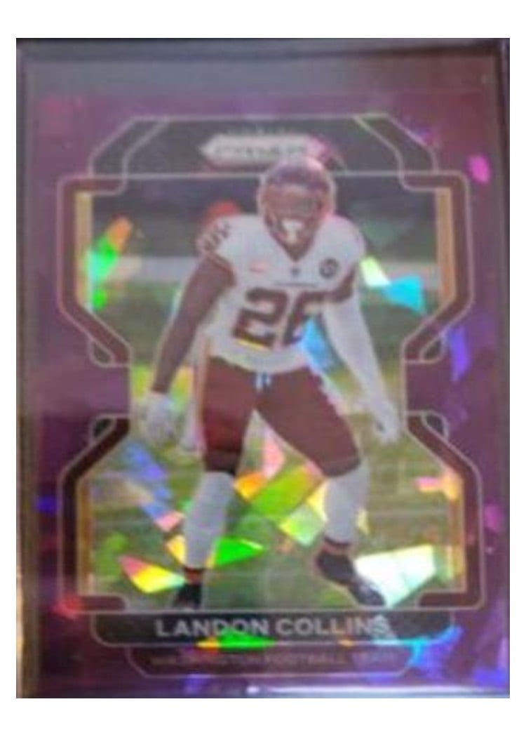 2021 Panini Prizm Base Set Landon Collins Purple Ice Prizm #215 card