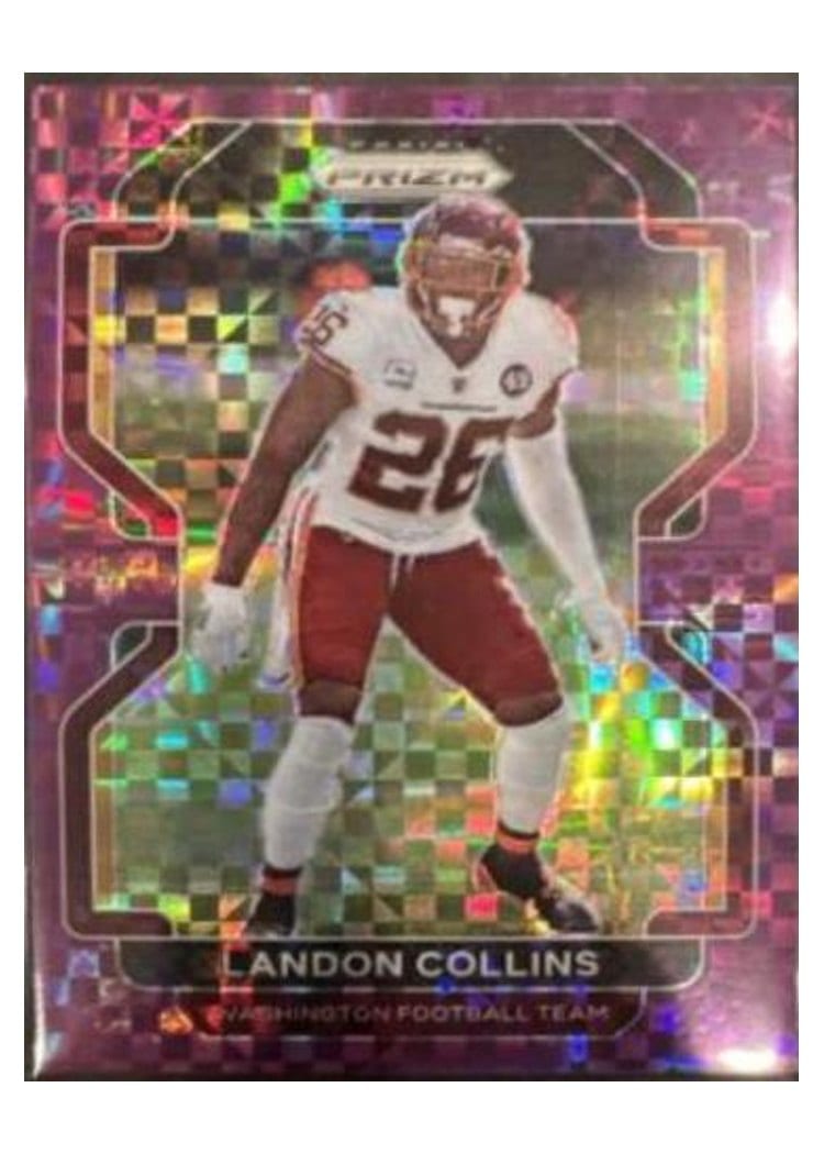 2021 Panini Prizm Base Set Landon Collins Purple Power Prizm #215 card