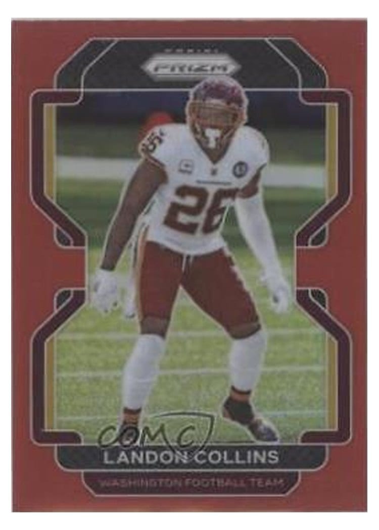 2021 Panini Prizm Base Set Landon Collins Red Prizm #215 card