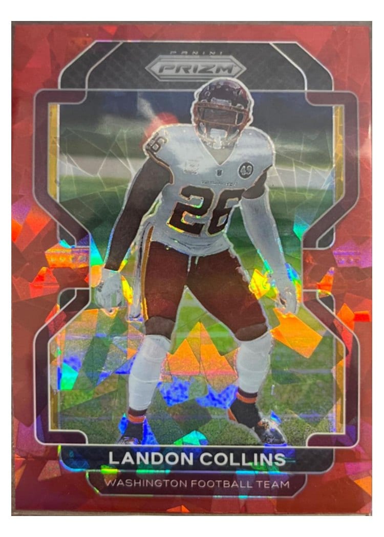 2021 Panini Prizm Base Set Landon Collins Red Ice Prizm #215 card