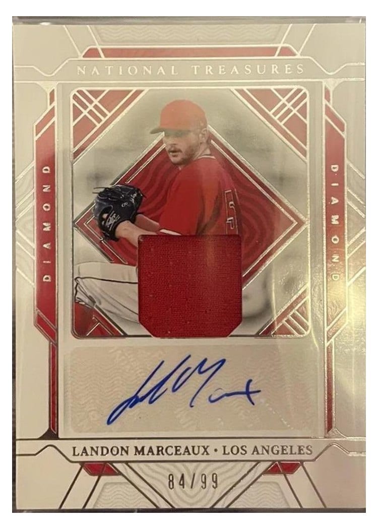 2022 Panini National Treasures Diamond Autographs Landon Marceaux #DA-LM card