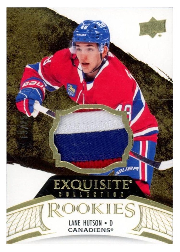 2024-25 Upper Deck Black Diamond Exquisite Collection Rookie Patch Lane Hutson #RP-LH card