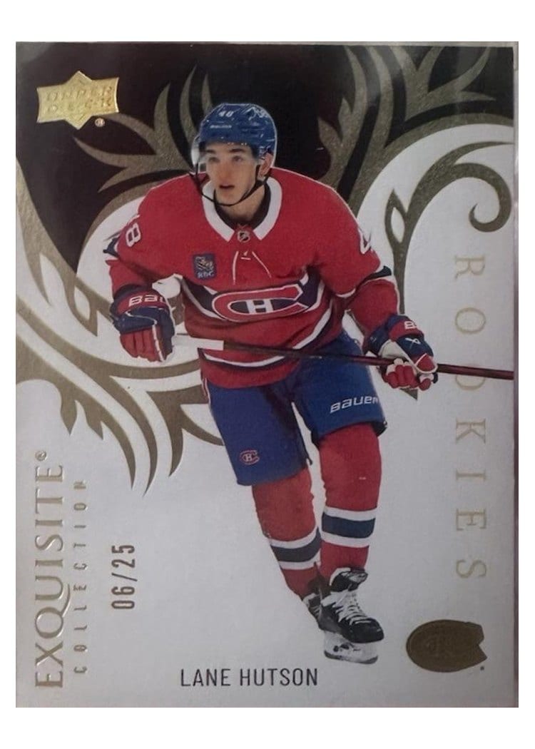 2024-25 Upper Deck Ice Exquisite Collection Rookies Lane Hutson #R-37