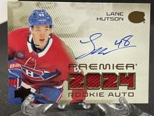 2024-25 Upper Deck Premier Premier Rookie Auto Jersey Lane Hutson #PRA-LH