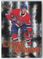 2025-26 SkyBox Metal Universe Lethal Weapon Lane Hutson #LW-6 card