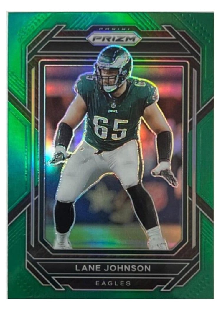 2022 Panini Prizm Base Set Lane Johnson Green #239 card