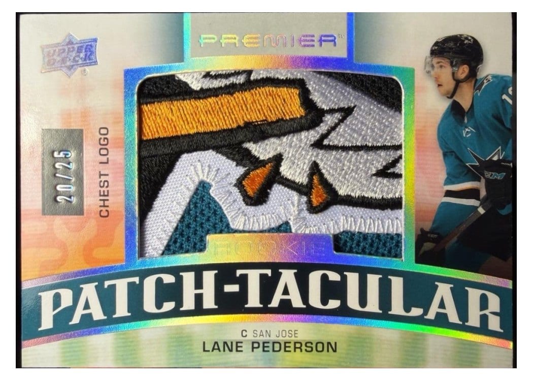 2021-22 Upper Deck Premier Rookie Patch-Taculars Chest Logos Lane Pederson #RPT-LP card