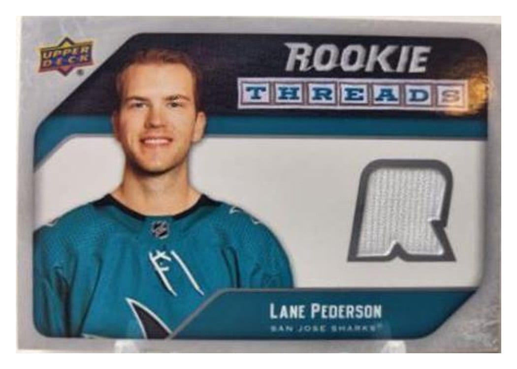 2021-22 Upper Deck Rookie Threads Retro Lane Pederson #RT-LP card