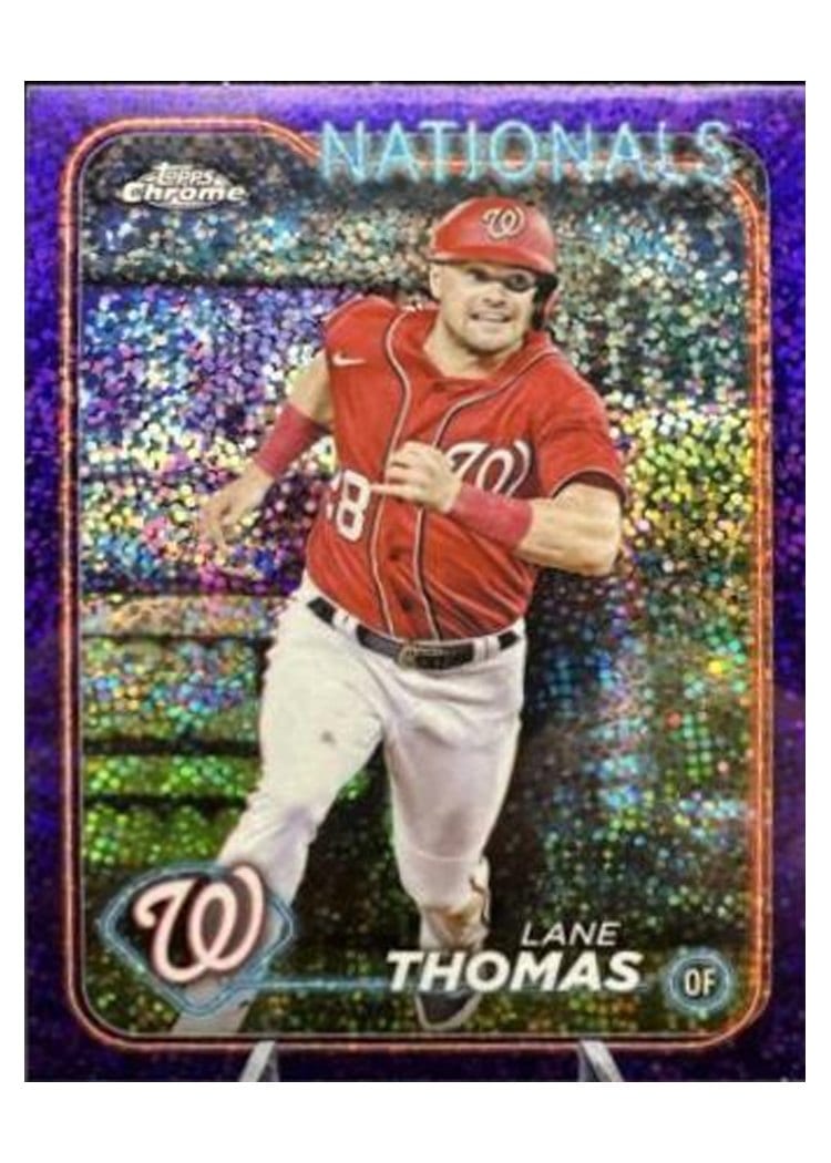2024 Topps Chrome Lane Thomas Purple Speckle Refractor #66 card