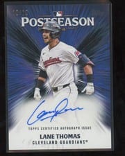 2025 Topps Postseason Performance Autograph Lane Thomas #PPA-LT card