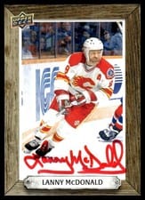 2024-25 Upper Deck Engrained Icons Beehive Portrait Signatures Lanny McDonald #BH-LA card
